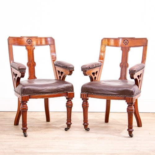 Pair victorian mahogany - pair,
