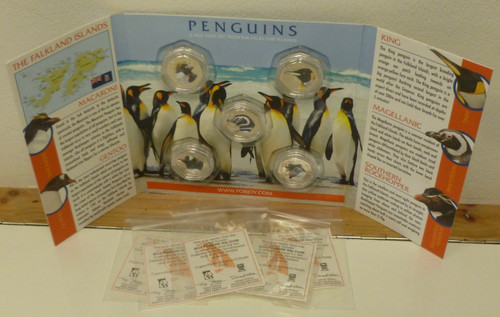 Penguins coin falklands - 5-coin,