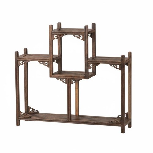 Wood tea set rack - rack, handmade