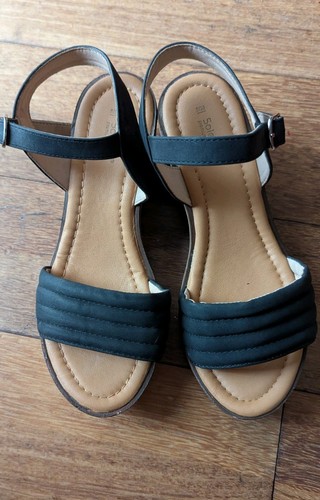 Black wedge sandals size - sandals,