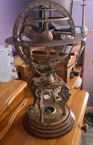 Solid brass armillary - 18",