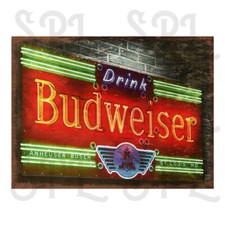 Drink Budweiser Retro replica vintage style metal tin sign/plaque HOME Decor