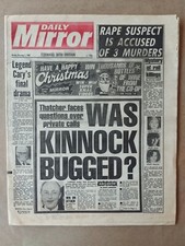 Newspapers Nov-Dec 1986  back issues  Birthday Gift Tabloid and Broadsheets.