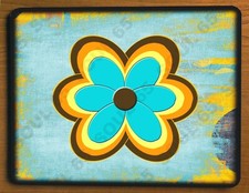 Retro Placemat 60s 70s Style, Hard Back Placemat, 70s Flower Placemat, 19x23cm