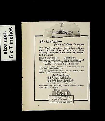 1921 elco boat builder works - 1921,