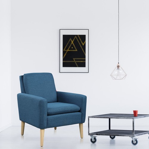 Modern tub sofa - couch, fabric