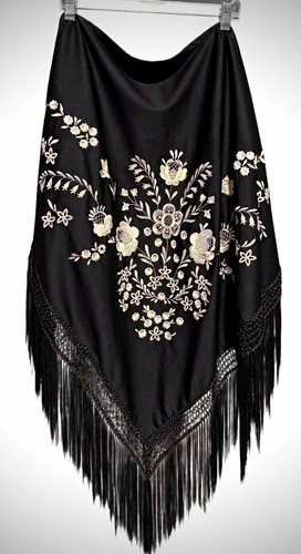 Vintage black spanish flamenco - black,