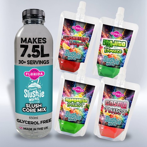 Slush syrup mocktail - syrup, mixed