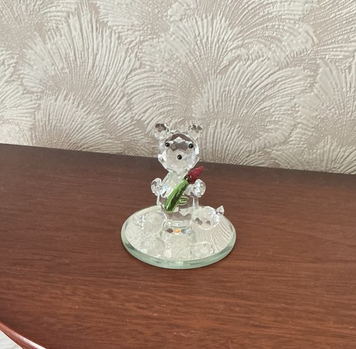 Crystal glass bear mirror - bear, on