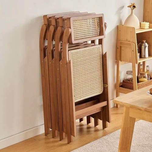 Wooden chair folding - chair, rattan