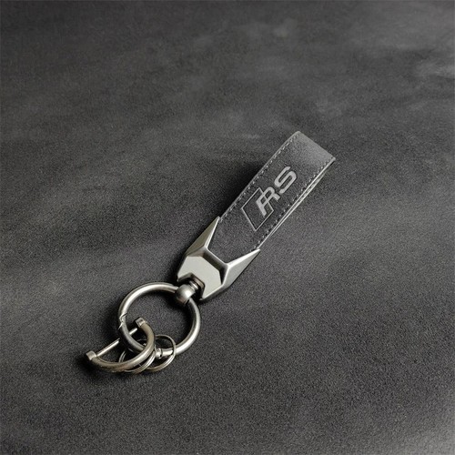 Suede alloy car key - suede, ring