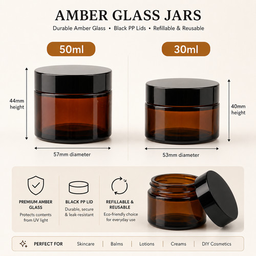 Amber glass cosmetic - glass,