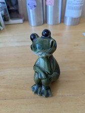 Green Ceramic Thinking Frog