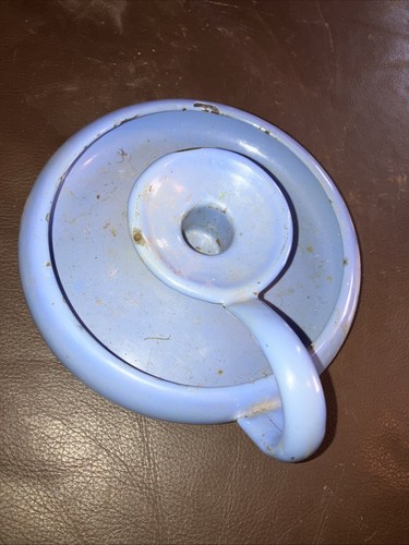 Vintage enamel chamberstick - a,