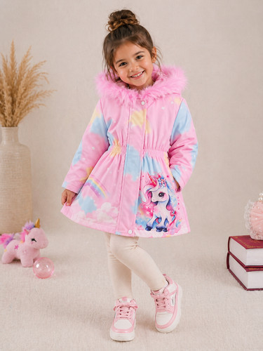 Winter coat girls unicorn - girls,