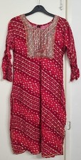 Ladies tunic dress summer dress kurta skater dress Kaftan shirt dress size 12