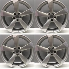 SET 4 AUDI A6 4G C7 ROTOR ARM ALLOY WHEEL RIM SILVER DIAMOND CUT 4G0601025BP X4