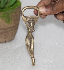 Vintage Old Brass Nude Lady