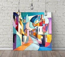 COLOURFUL CUBISM TOWN SQUARE