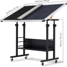 Tilting Jigsaw Puzzle Table On Castors