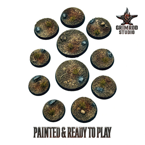 Earth painted resin round - resin,