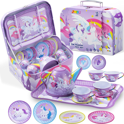 Purple unicorn tea set for - unicorn,