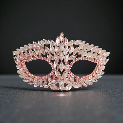 Gold masquerade mask pink - gold,