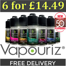 Vapouriz E-liquid Vape Juice *6x10ml for £14.49* All Flavours- 1st Class Del