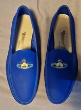 Genuine Vivienne Westwood MAN Men's Orb Moccasin Shoes - Blue size UK - 42