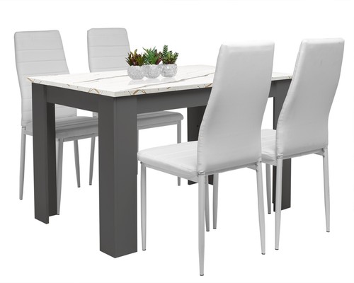 Dining table and chairs 6 - table, 4/6