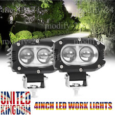 4 Inch LED Pod Square Work Light Bar Off Road Driving Fog Lamps Trucks SUV ATV