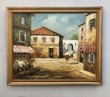 Vintage Italian Oil On Canvas