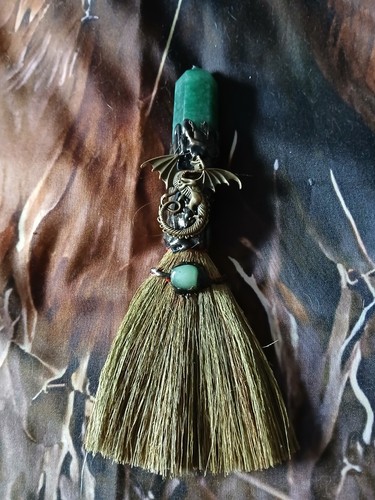 Crystal witch broom - witch, flourite