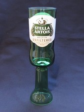 STELLA ARTOIS UNFILTERED LAGER / BEER CHALICE GLASS GOBLET - 100% RECYCLED!