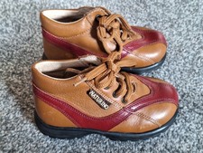 Naturino Baby Shoes Size 21 UK 4 Baby Brown/Red Very Good Condition