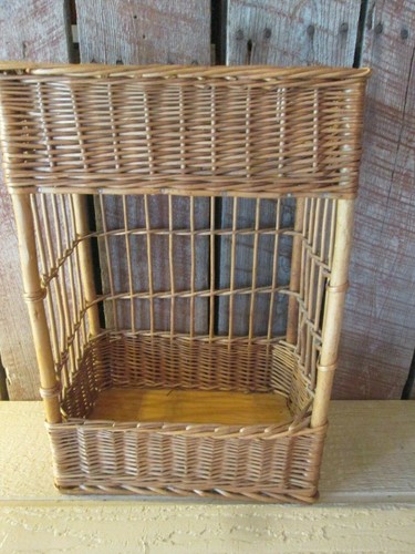 Vtg wicker wood - wicker,