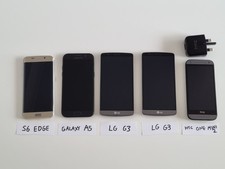 Smartphones Spares/Repairs Joblot - 2x LG G3, HTC One Mini 2, Galaxy A5, S6 Edge