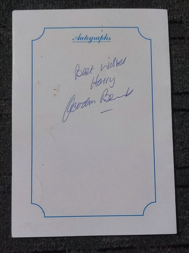Gordon banks signed dinner - signed,