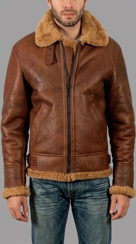 Men real leather jacket - men's, b3