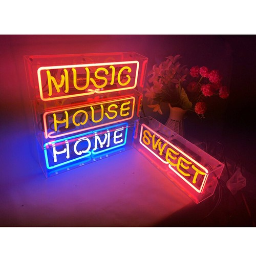 Acrylic box neon sign - neon, light