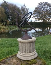 GARDEN IRON ARMILLARY SUNDIAL