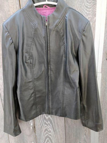 Black faux leather - black,