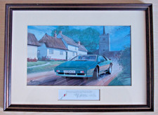 LOTUS ESPRIT TURBO ~ ROD DIGGENS SIGNED~FRAMED & MOUNTED LIMITED EDITION PRINT  