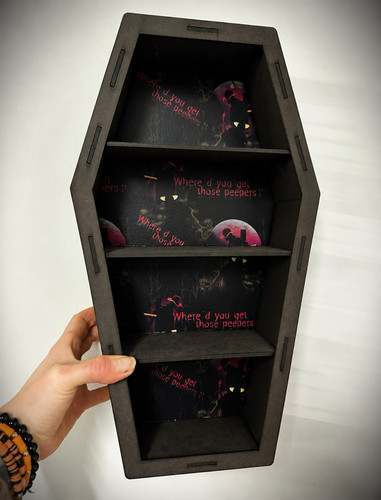 Coffin shelving cobweb gothic - coffin,