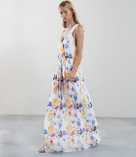 Reiss Daniella Floral Print Maxi Dress Size UK 10 £285.00
