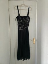 Sangria Black Lace Midi Dress