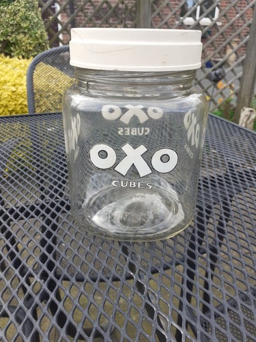 Vintage glass oxo - oxo, cube