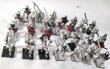 25MM 28MM METAL PAINTED MEDIEVAL INFANTRY IN ARMOUR VINTAGE FIGURES WARGAMING