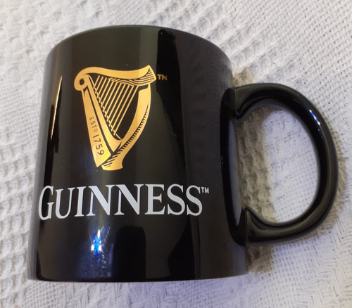 Large guiness mug black and - -,