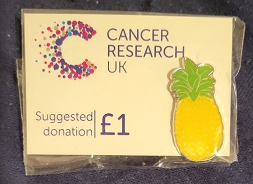 Charity pin badge cancer